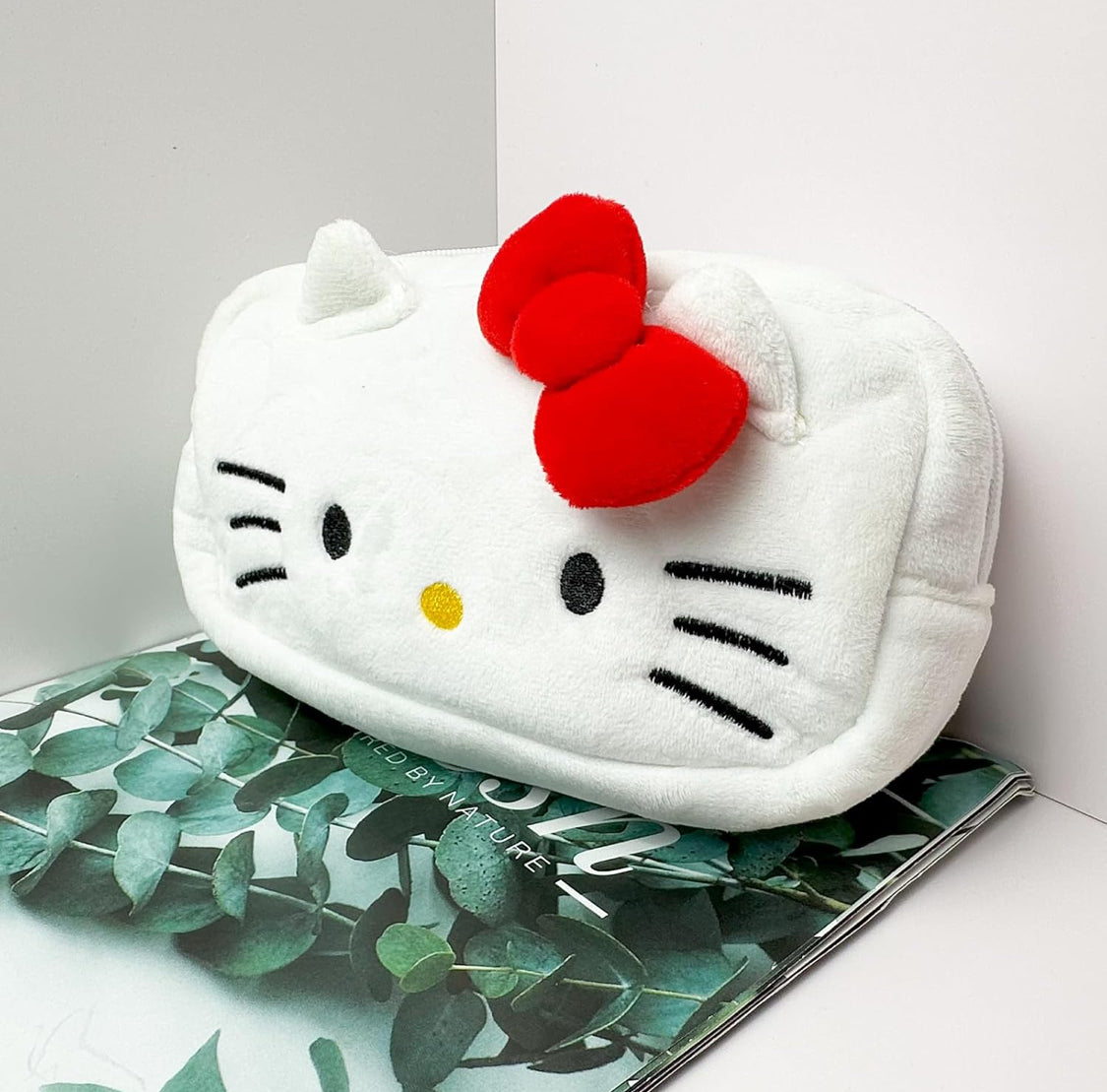 Hello Kitty Plush Cosmetic Bag with Mirror