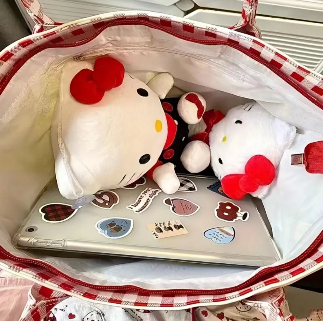 Hello Kitty Embroidered Tote Bag