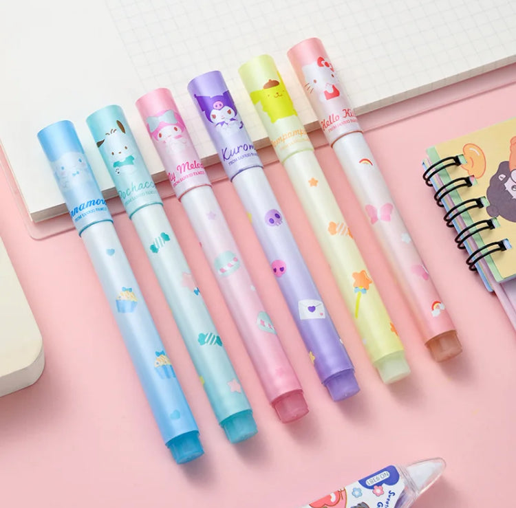 Sanrio 6pcs Highlighter Set