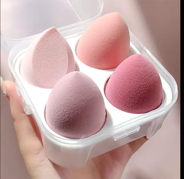 4pcs Makeup Blenders with Storage Box