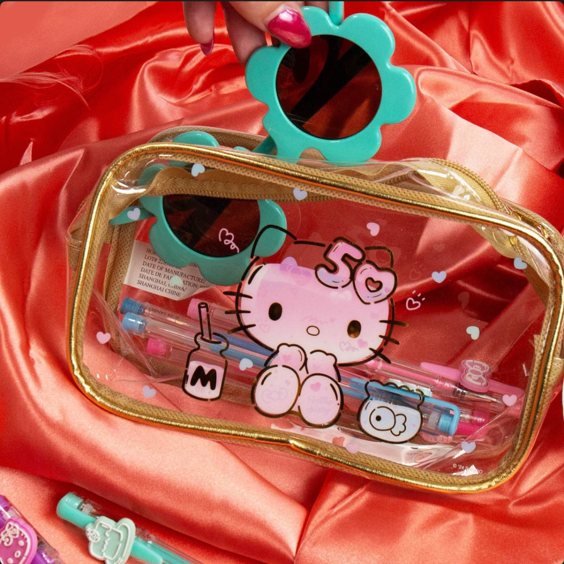 Hello Kitty 50th Anniversary Cosmetic/Stationery Bag