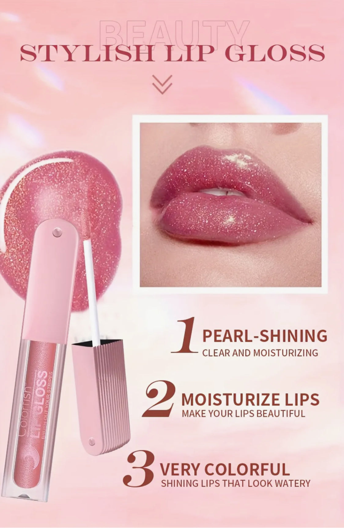 Colofish Metallic Lip Gloss Set (6 shades)