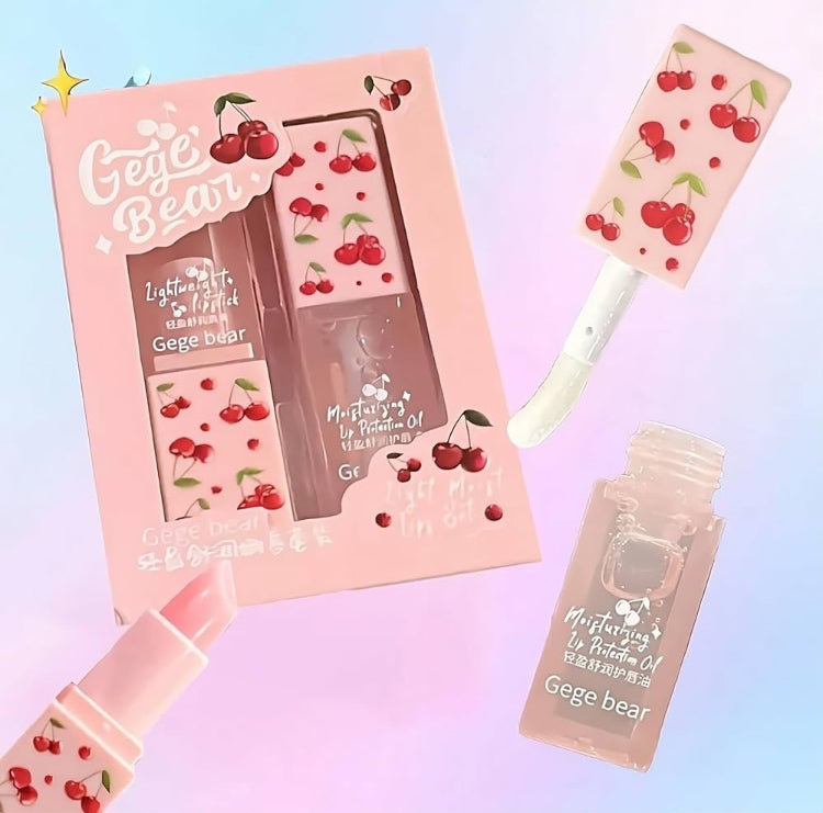 Gege Bear Light Moist Lips 2pcs Set