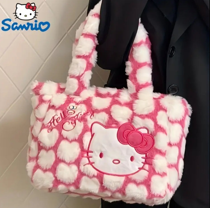 Hello Kitty Plush Pattern Shoulder Bag