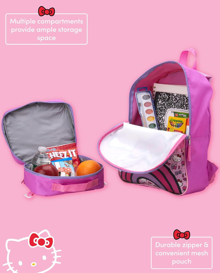 Hello Kitty Backpack with Attached Lunch Bag