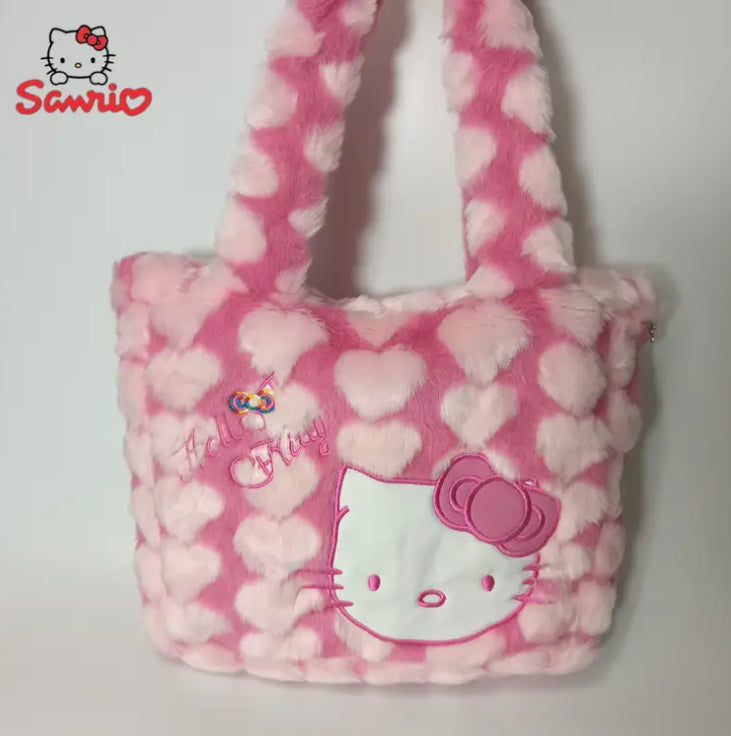 Hello Kitty Plush Pattern Shoulder Bag