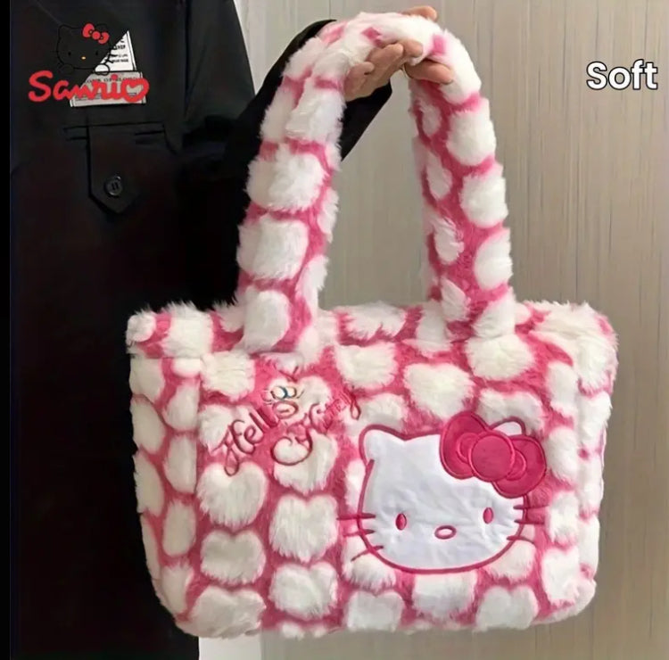 Hello Kitty Plush Pattern Shoulder Bag