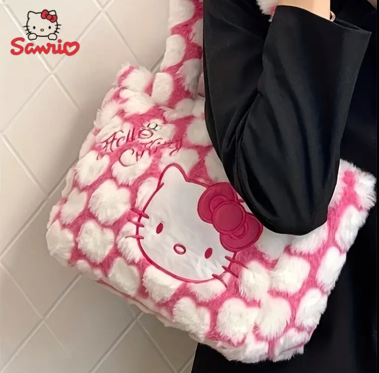 Hello Kitty Plush Pattern Shoulder Bag