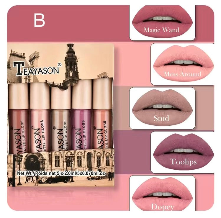 Teayason Matte Mini Lip Gloss Set (5 Pack)