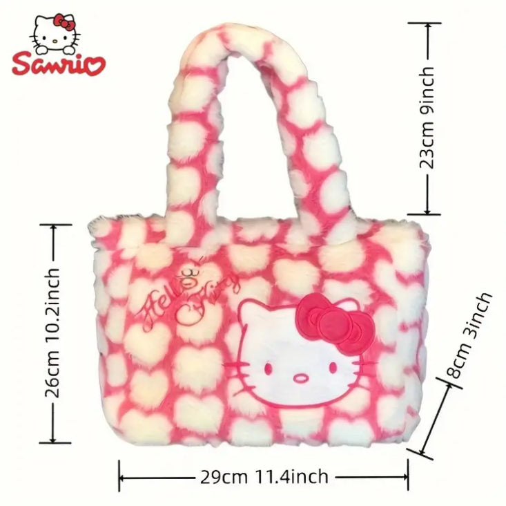 Hello Kitty Plush Pattern Shoulder Bag