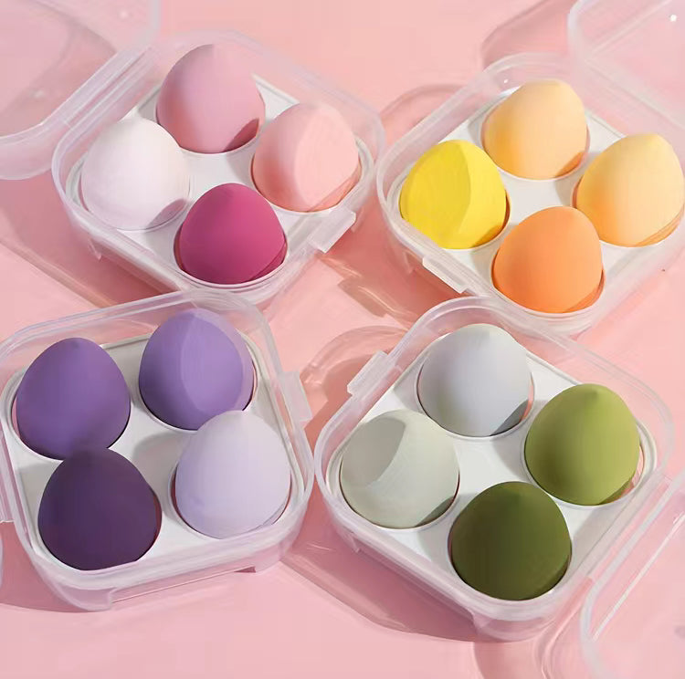 4pcs Makeup Blenders with Storage Box