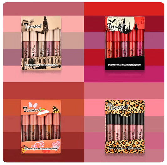 Teayason Matte Mini Lip Gloss Set (5 Pack)