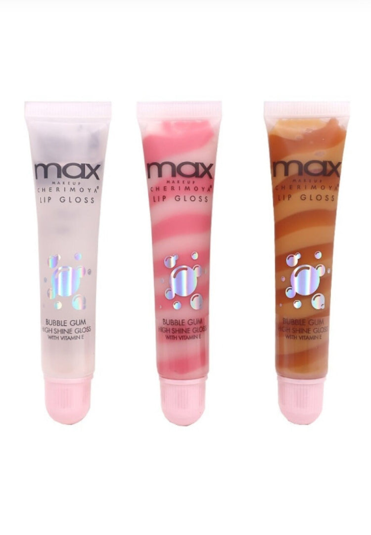 MAX Cherimoya 3pcs Ultra Shine Bubble Gum Jelly Gloss Set