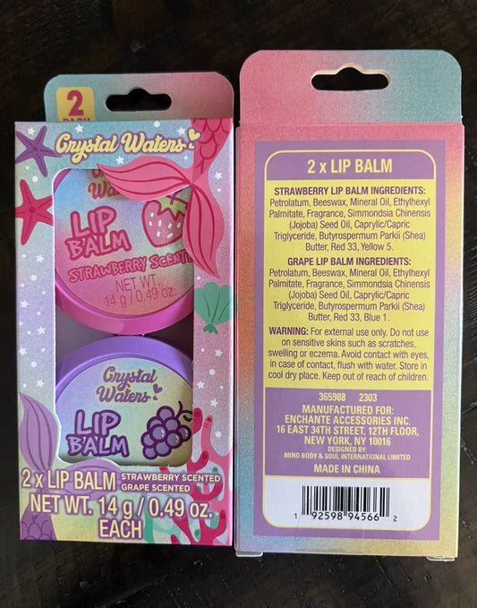 Crystal Waters Lip Balm Set (2 Pack)