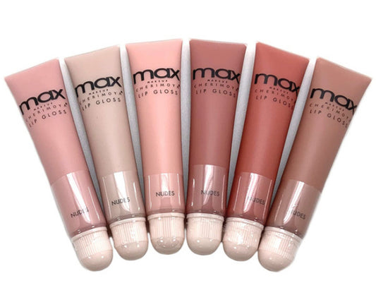 MAX Cherimoya Nudes Lip Gloss Set (6 Pack)