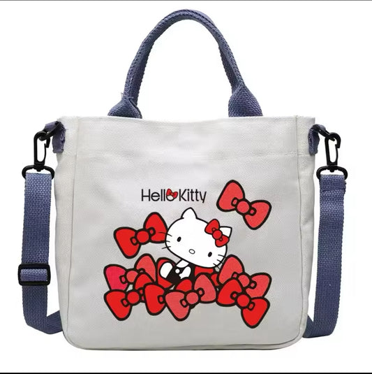 Hello Kitty Canvas Crossbody Shoulder Bag