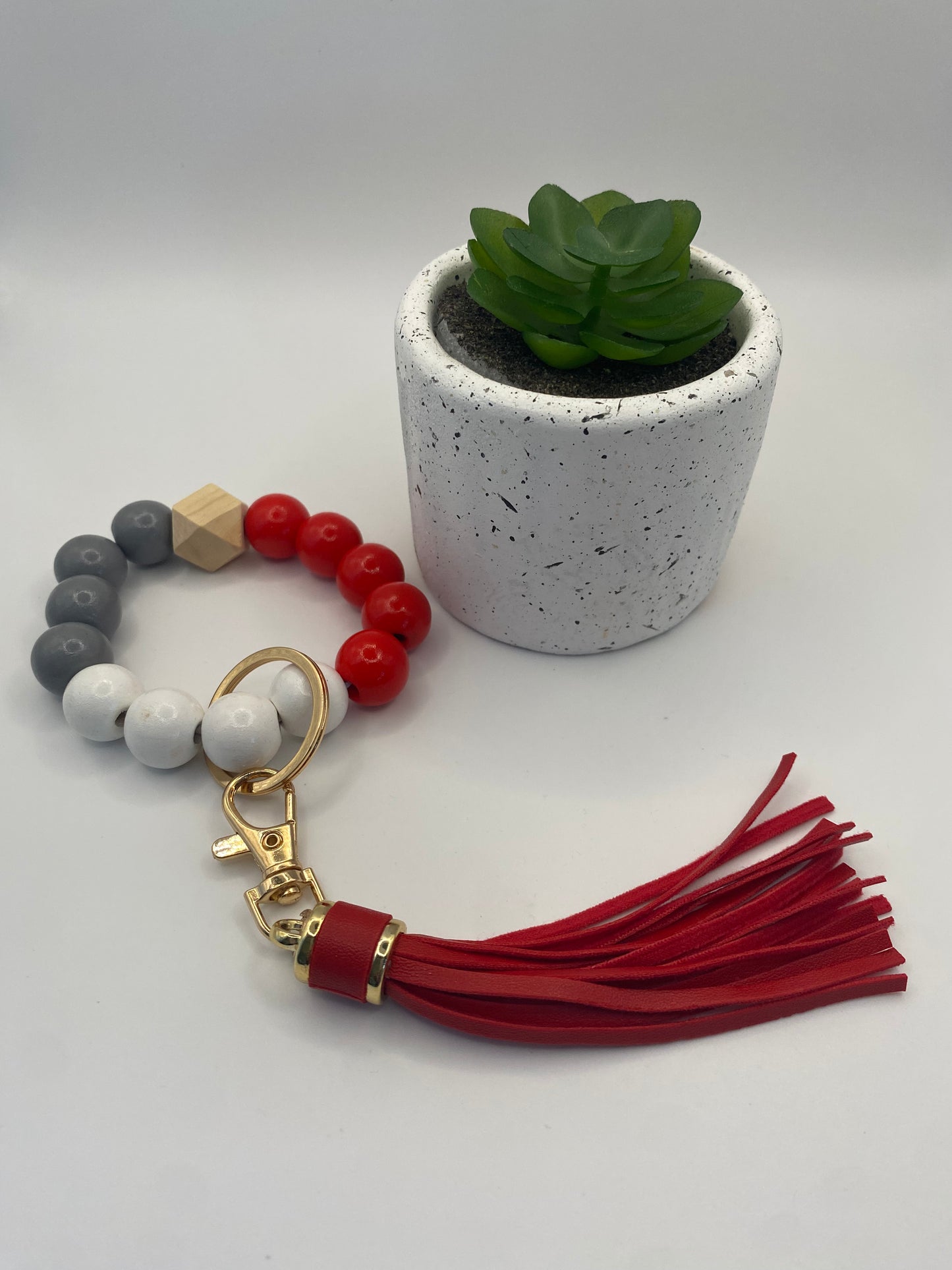 Silicone Beads Wrislet Keychain