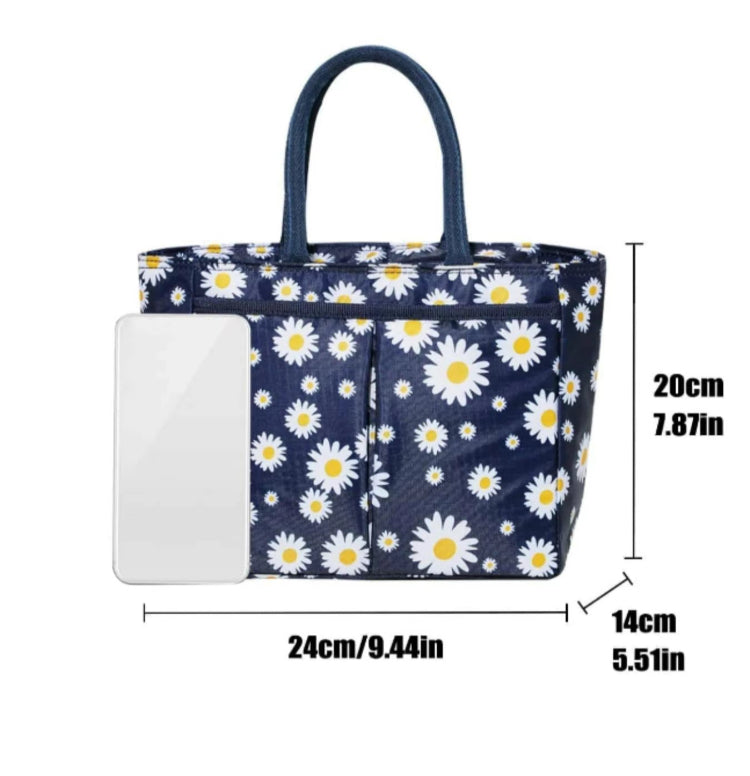 Daisies Zippered Insulated Lunch Box