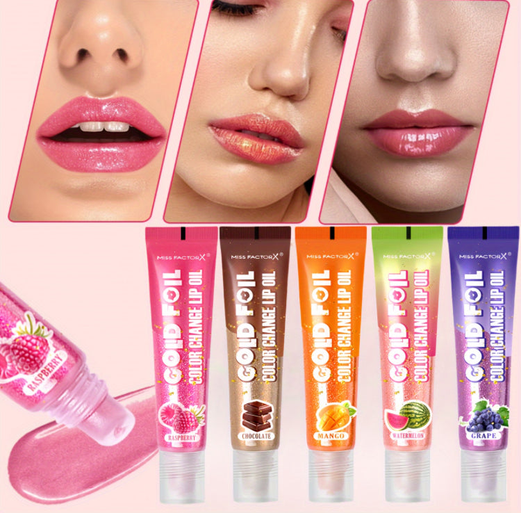 Fruit Flavored Color Change Lip Oil Set (5 count)
