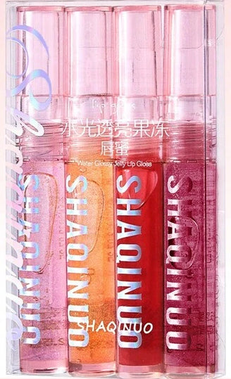 Water Glossy Jelly Lip Gloss Set (4 Pack)