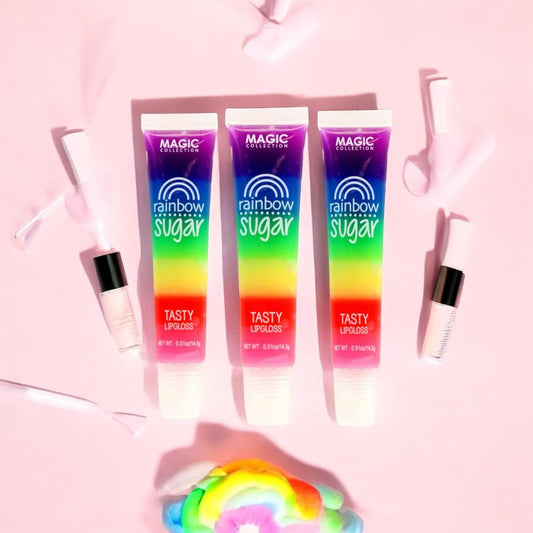 3 Pcs Rainbow Color Sugar Lip Gloss